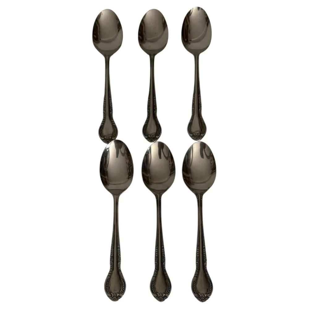 Columbia Stainless Flatware Set Made In Japan 19 Piece Beaded Edge Floral VTG